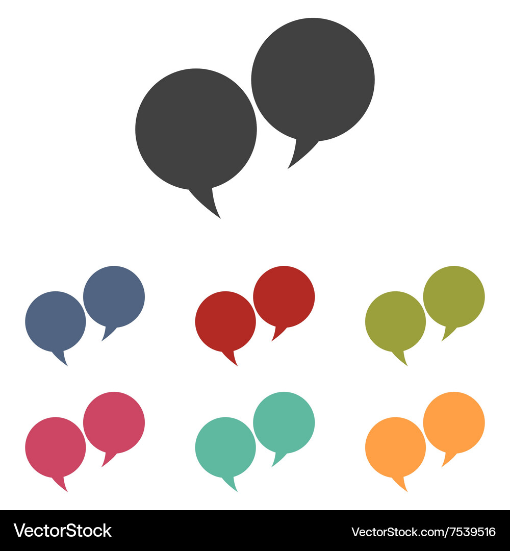 Speech bubble icons set Royalty Free Vector Image