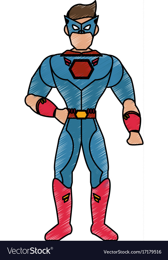 Superhero character cartoon