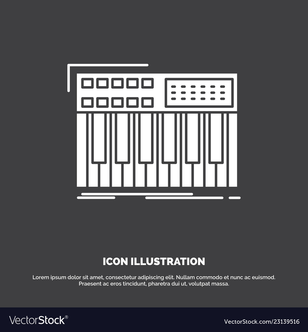 Synth keyboard midi synthesiser synthesizer icon