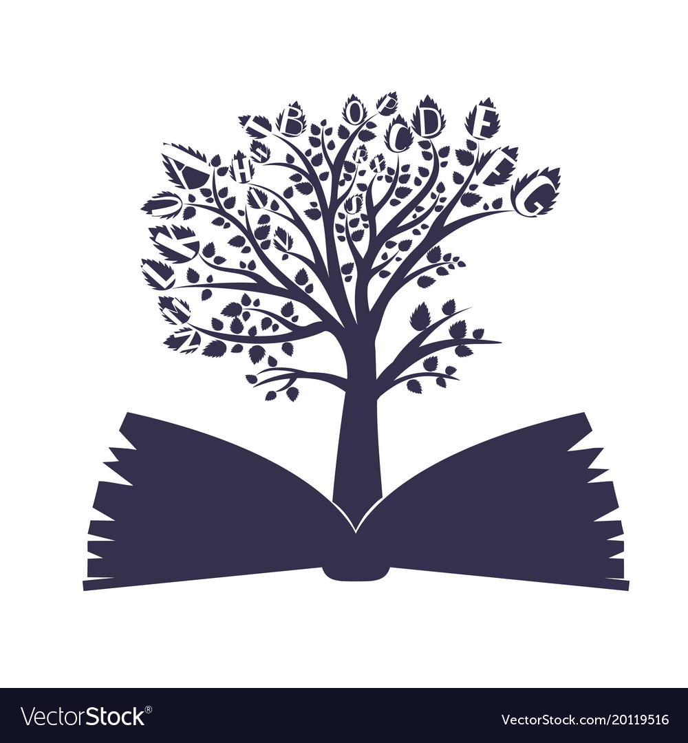 Tree in the book unique logo design