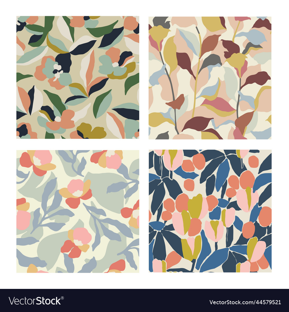 Abstract Floral Seamless Pattern Royalty Free Vector Image