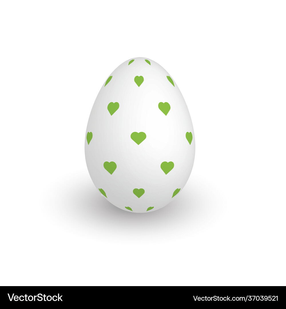 Colorful 3d realistic easter egg Royalty Free Vector Image