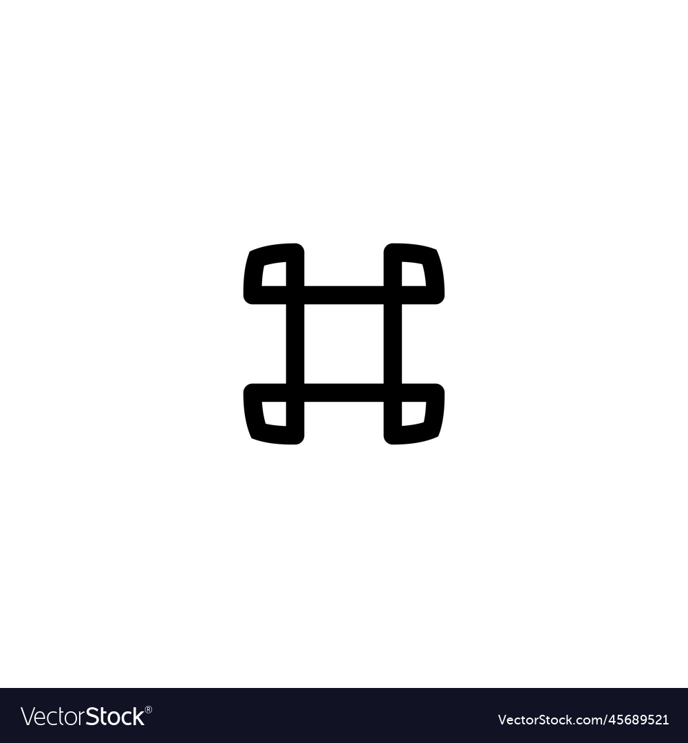 Command icon simple style computer technology vector image Command icon simple style computer technology