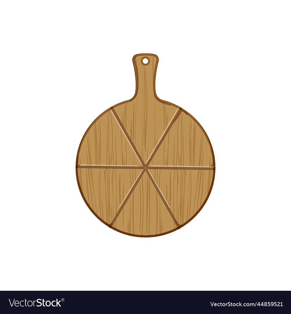 Food wooden pizza board cartoon vector image Food wooden pizza board cartoon