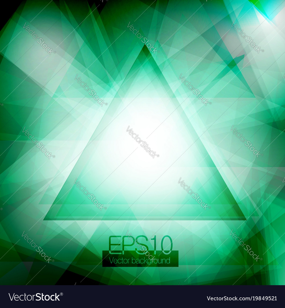 Green abstract triangles