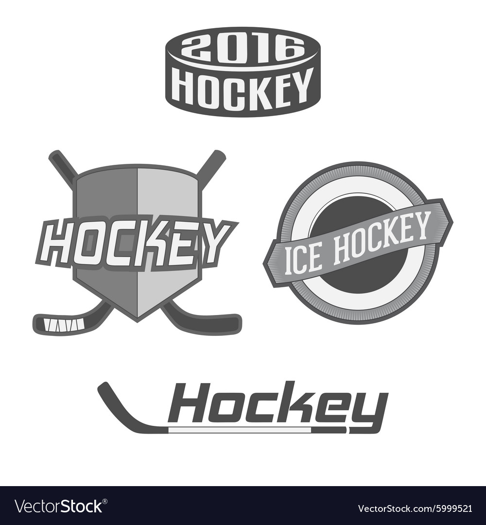 Hockey Labels & Badges Set