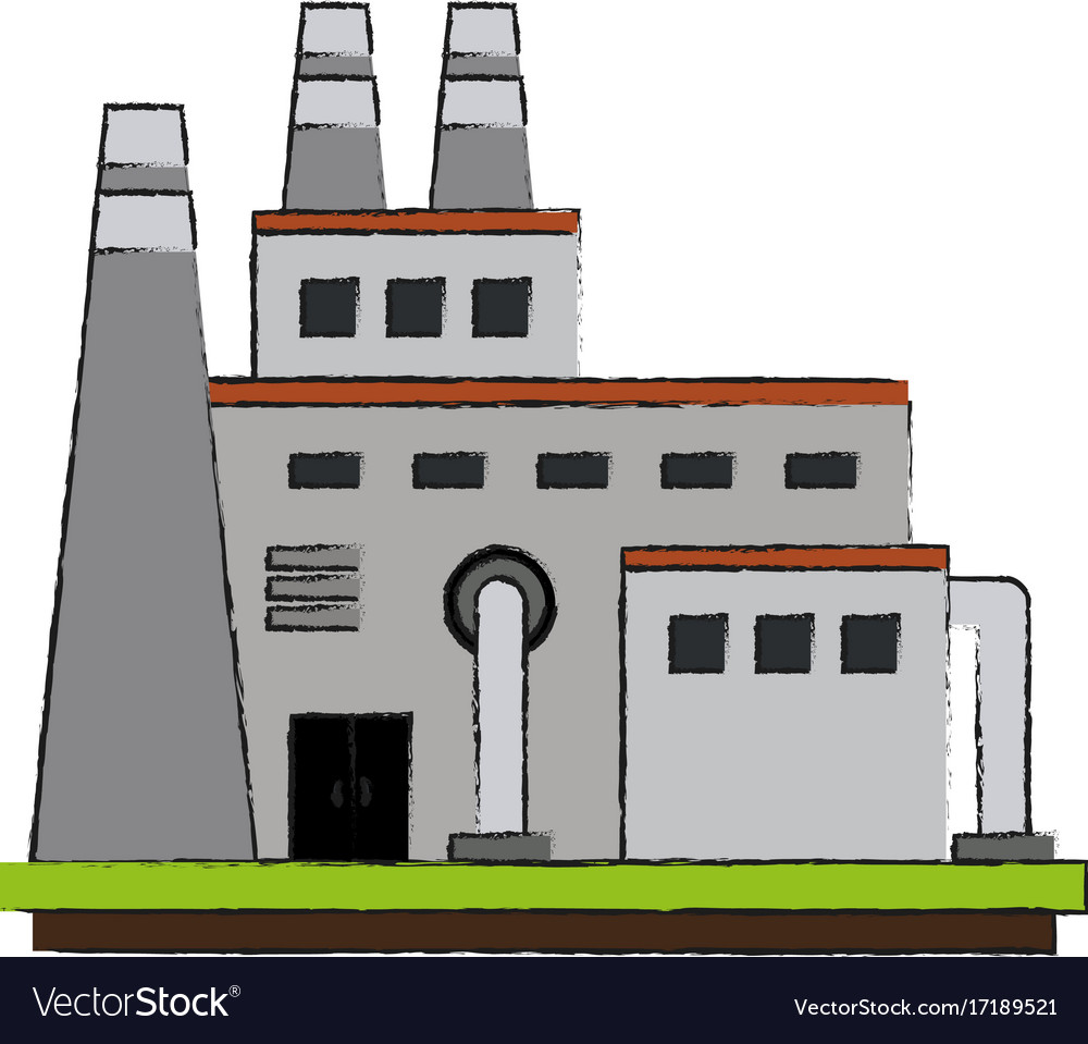 Industrial plant factory Royalty Free Vector Image