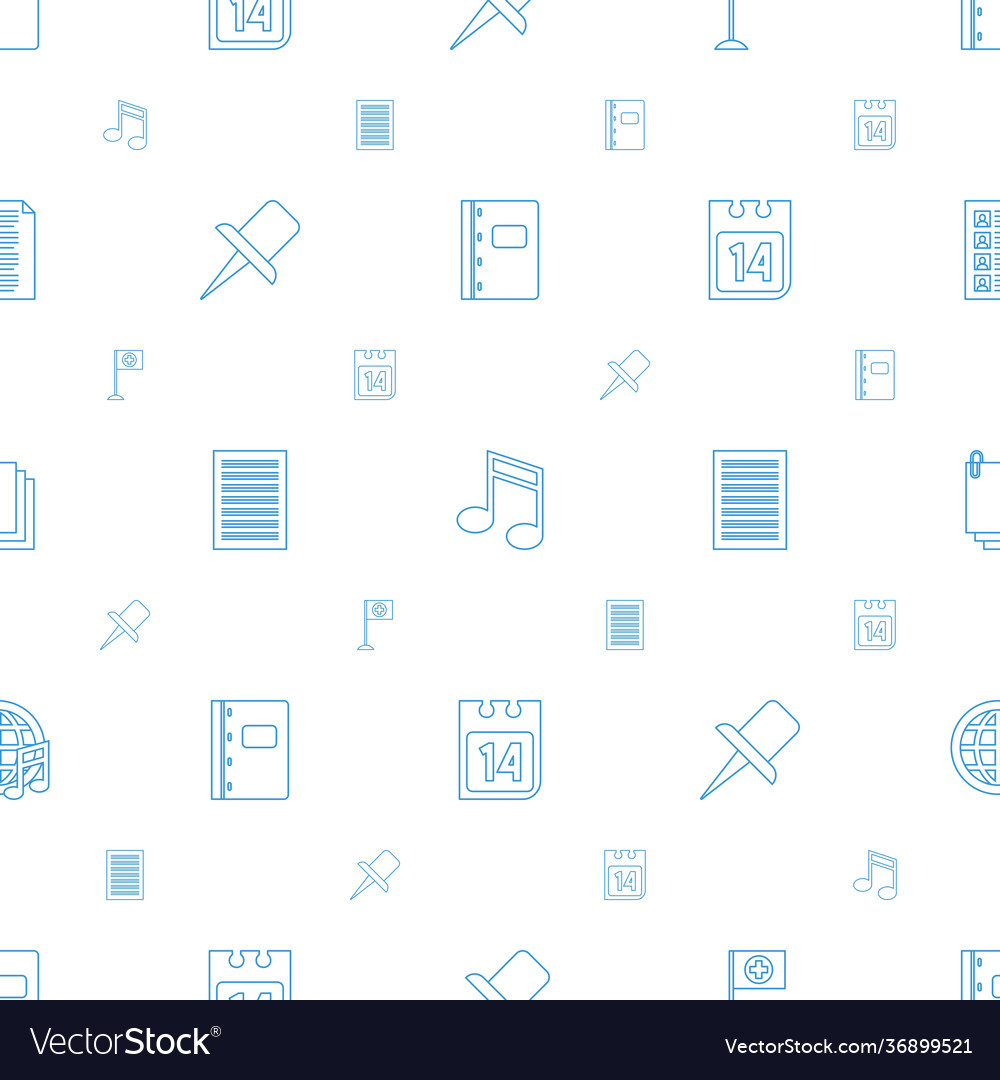 Note icons pattern seamless white background