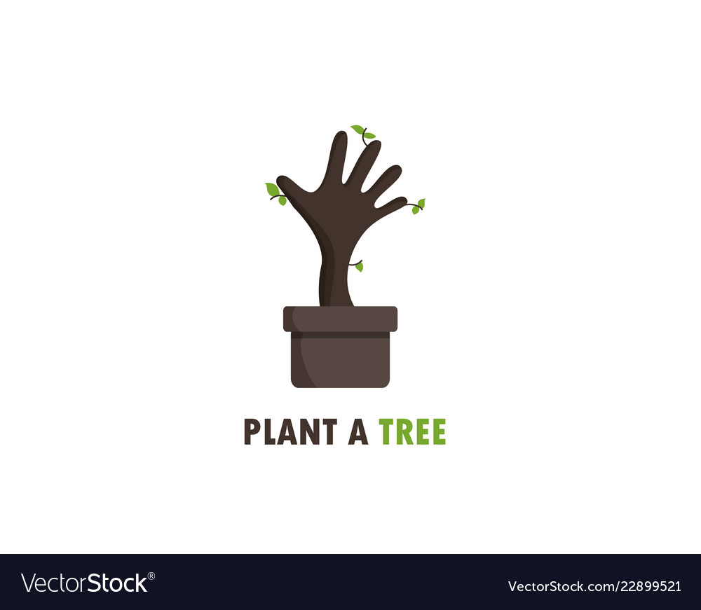 Plant a tree logo design concept