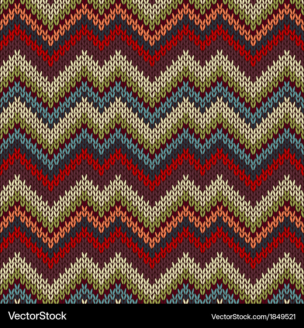 Seamless knitted pattern Royalty Free Vector Image
