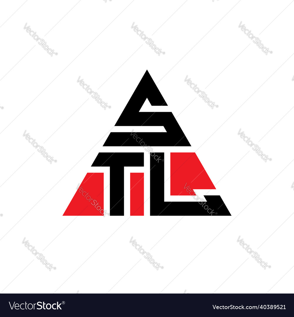 Stl triangle letter logo design