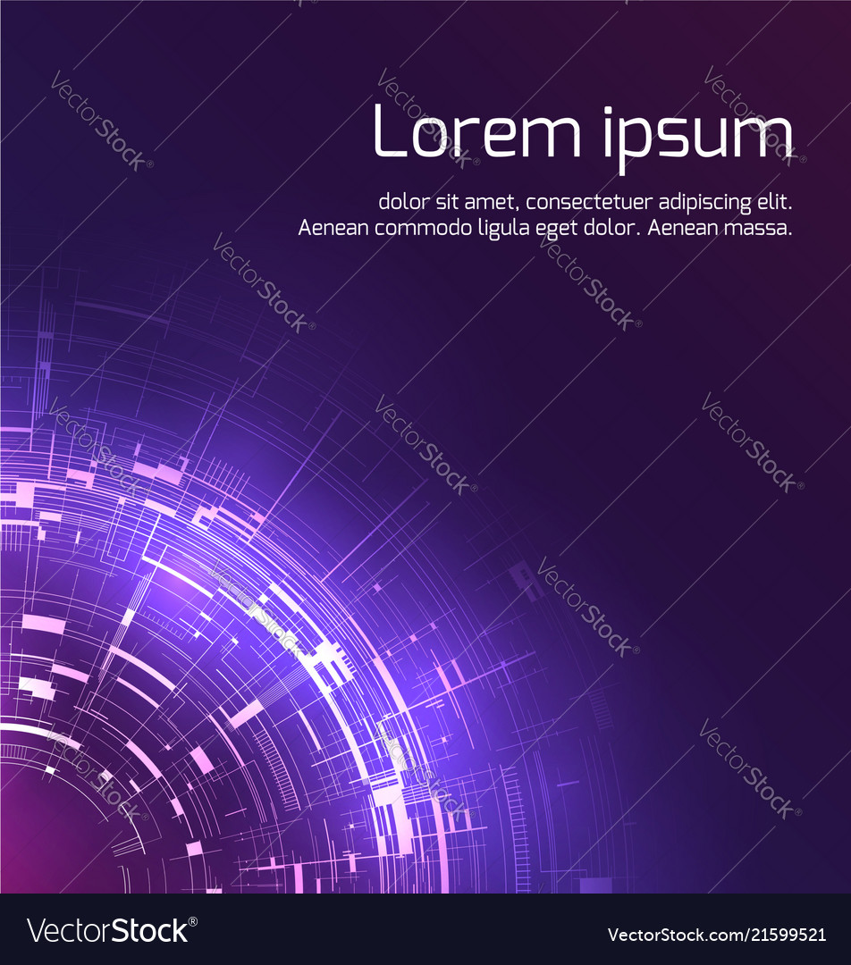 Technical circular background with place for text vector image Technical circular background with place for text