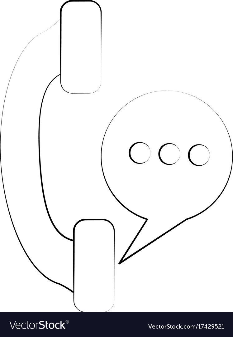 Telephone instant message conversation icon image