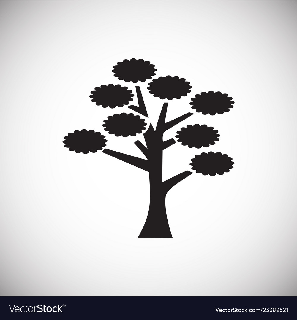 Tree icon on white background for graphic and web vector image Tree icon on white background for graphic and web