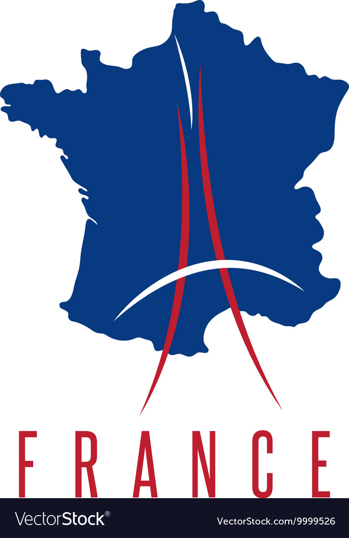 Abstract of eiffel tower and map france