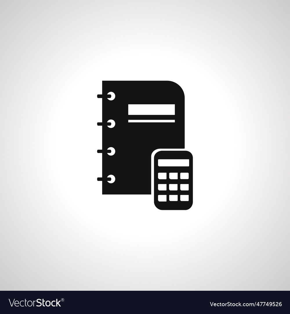 Accounting icon calculator with notepad Vector Image Accounting icon calculator with notepad