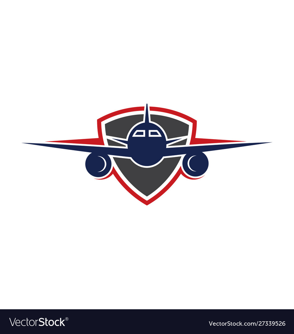 Airplane company logo traveling logo vector image