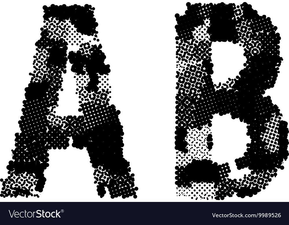 alphabet grunge font style letters made from vector image letters font style