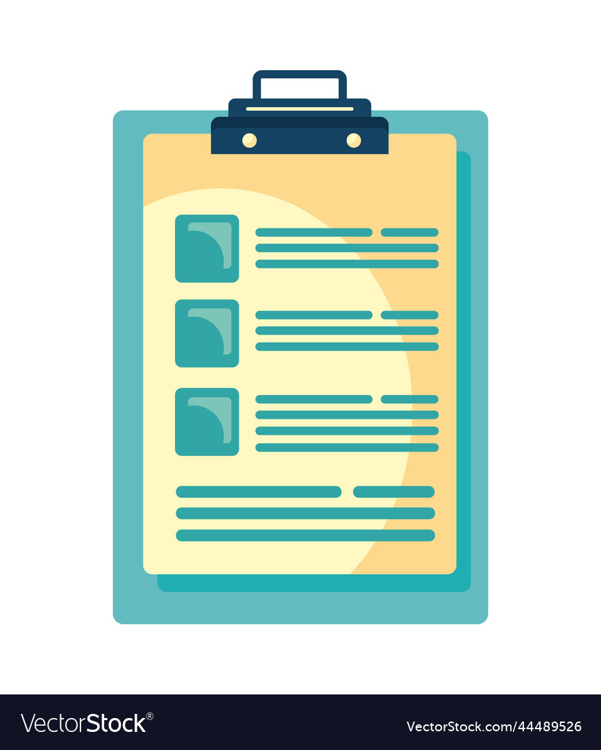Clipboard with paper document