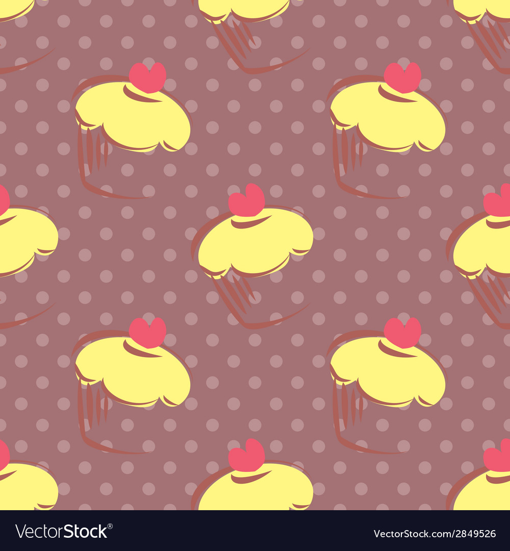 Cupcake Polka Dot Pattern
