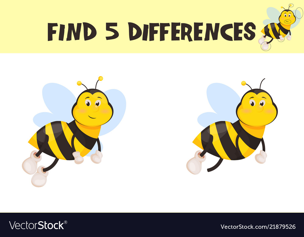 Find differences education game for children Vector Image