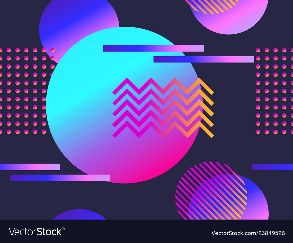 Geometric seamless pattern with gradient shapes vector image Geometric seamless pattern with gradient shapes