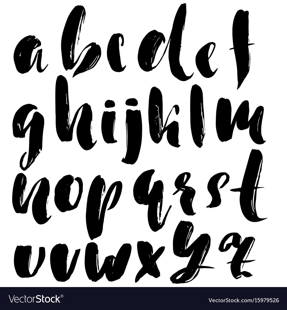 Hand drawn elegant calligraphy font modern brush