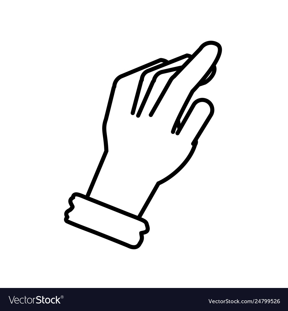 Hand pointing with index finger Royalty Free Vector Image