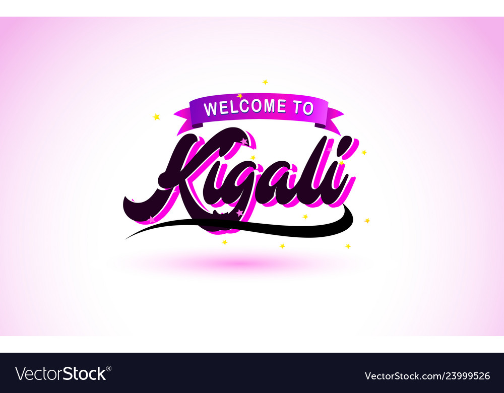 Kigali welcome to creative text handwritten font