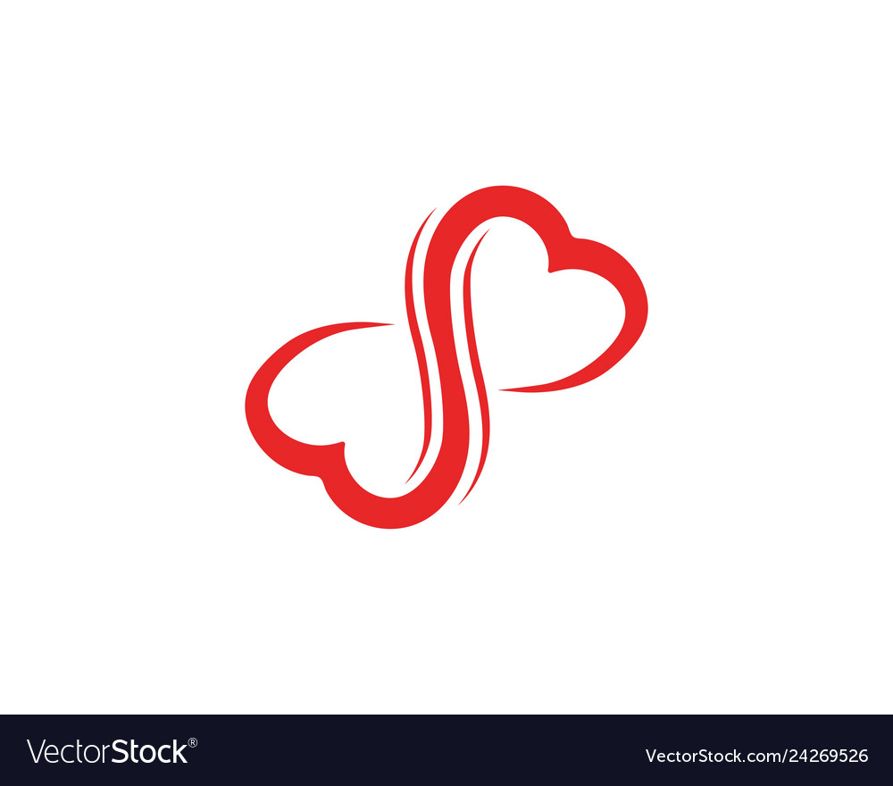 Love heart symbol logo templates Royalty Free Vector Image