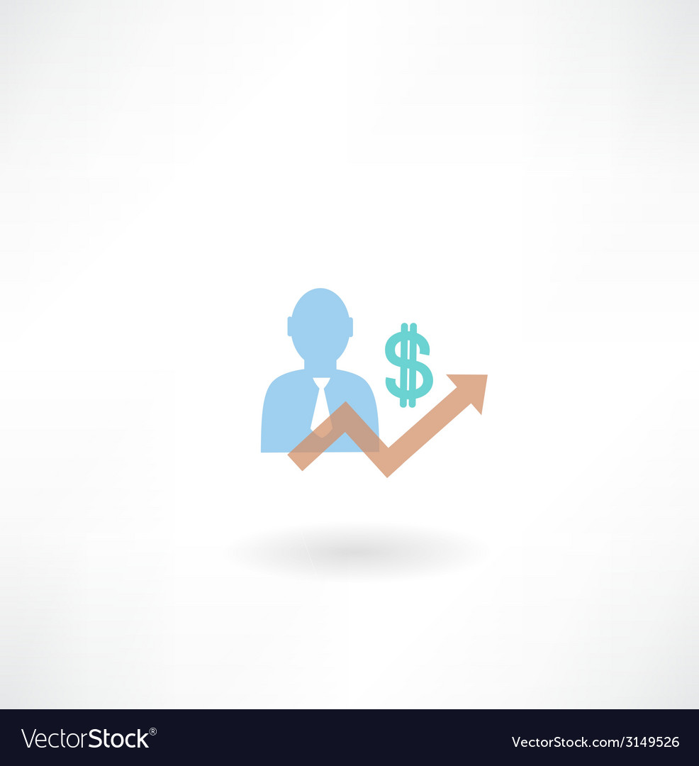 Man shows a graph icon