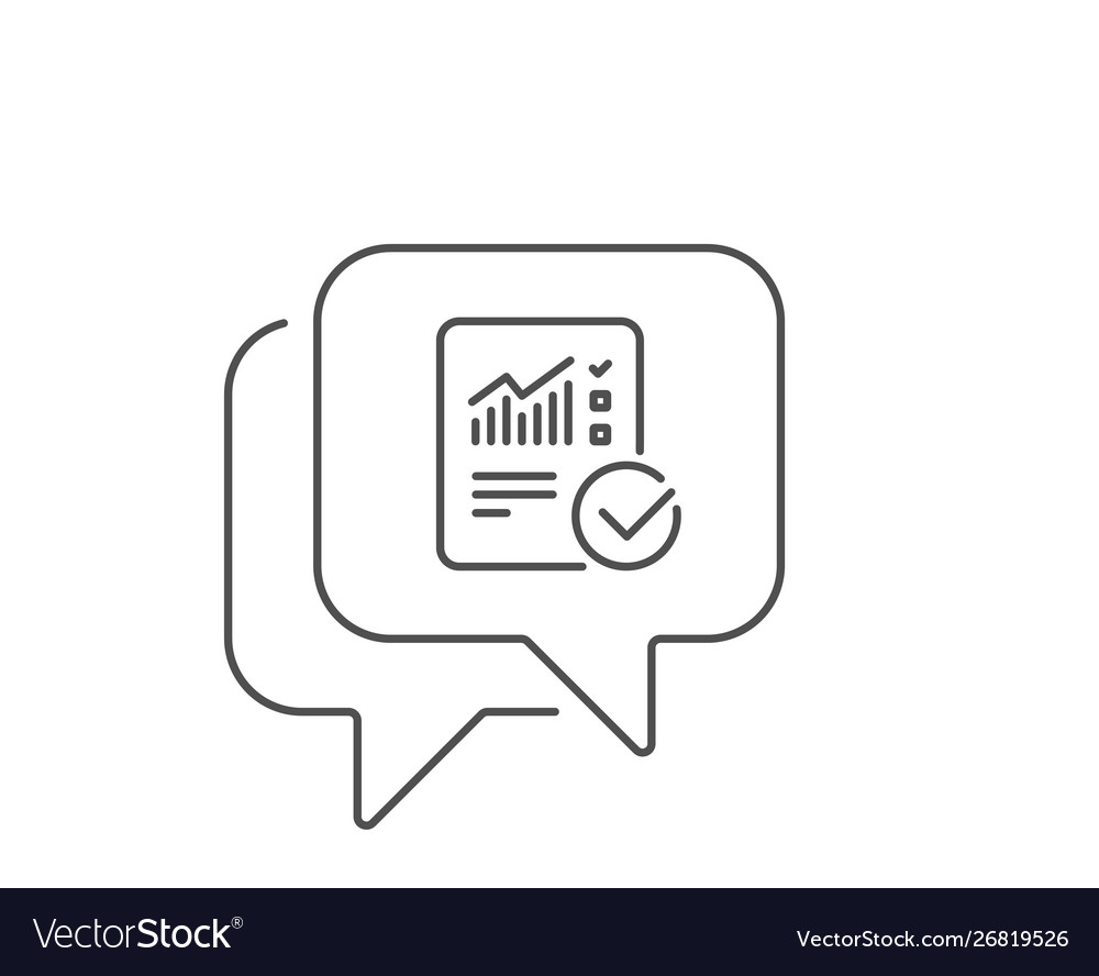 Report document line icon checklist