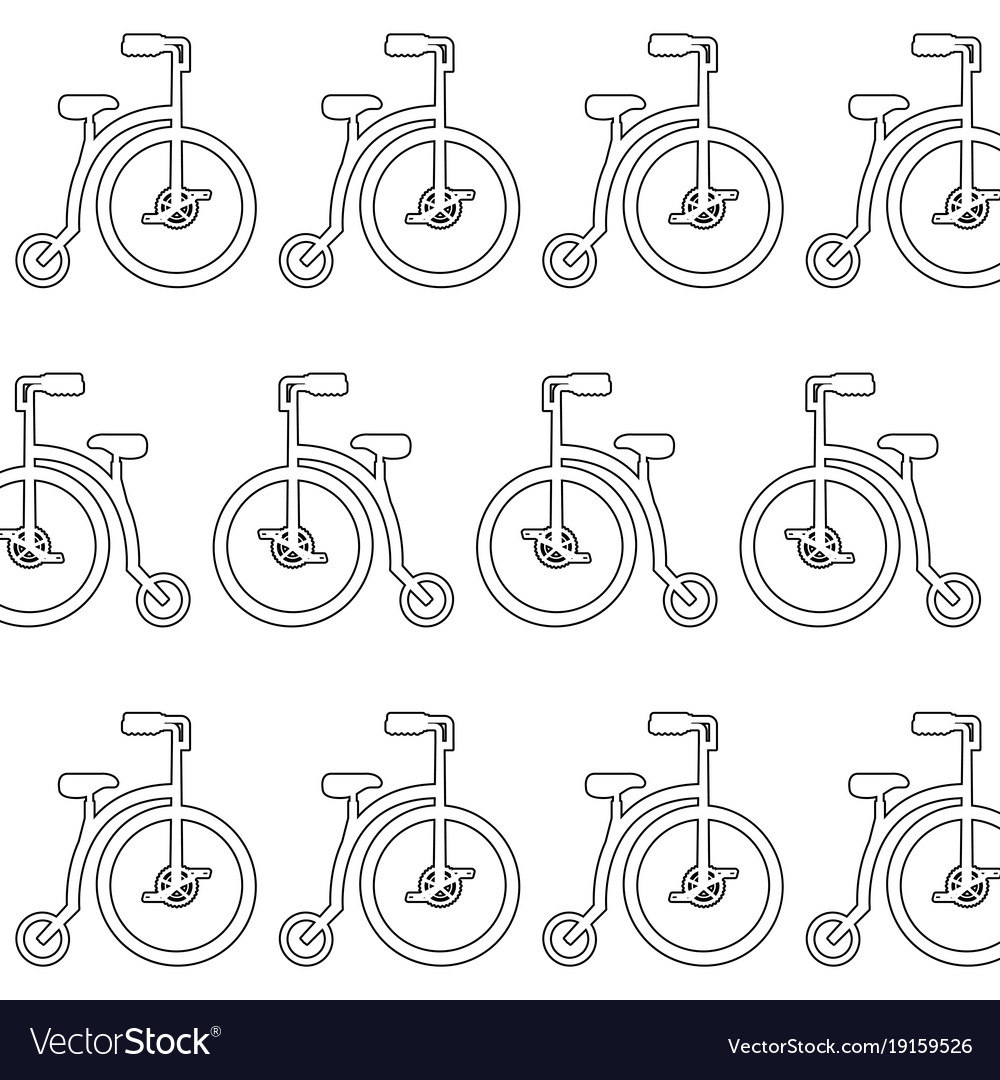 Retro bicycle pattern background