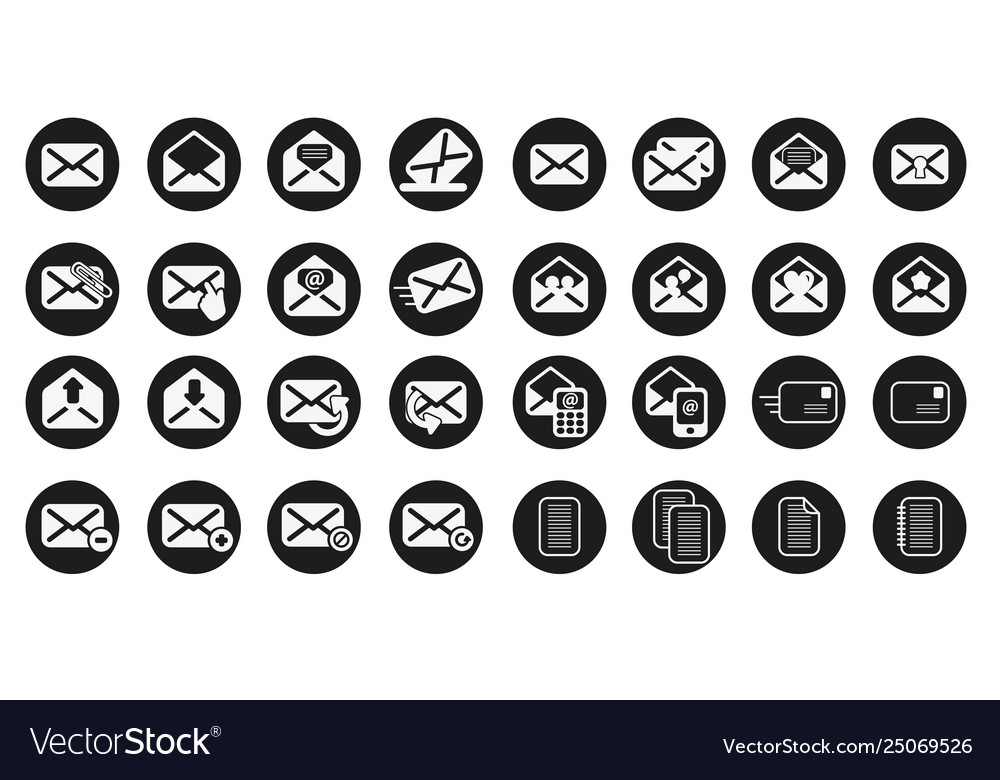 Set email icon logo design vector image Set email icon logo design