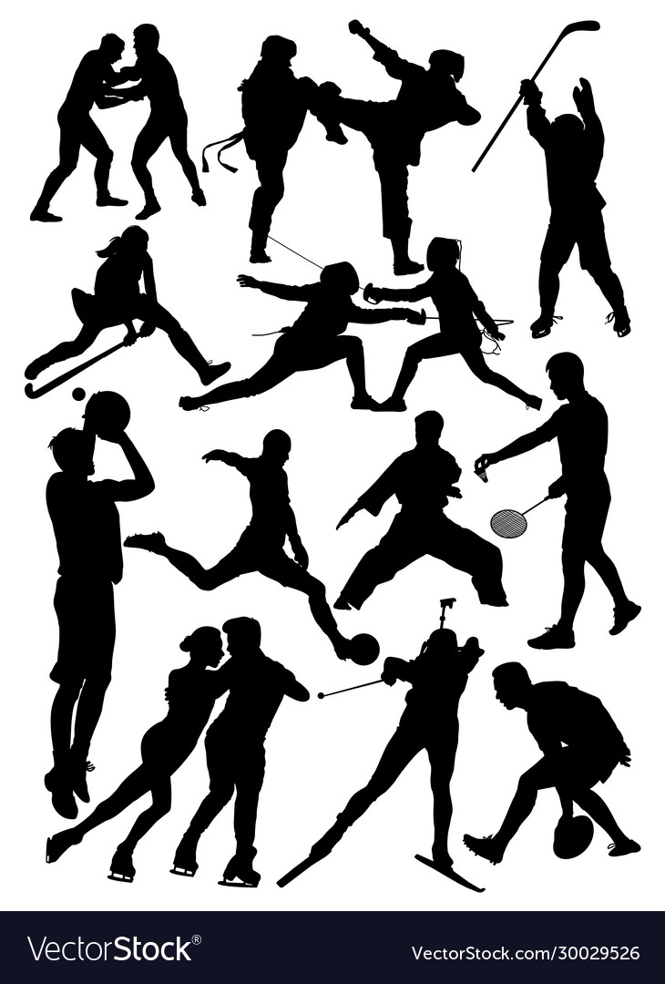 Silhouettes athletes