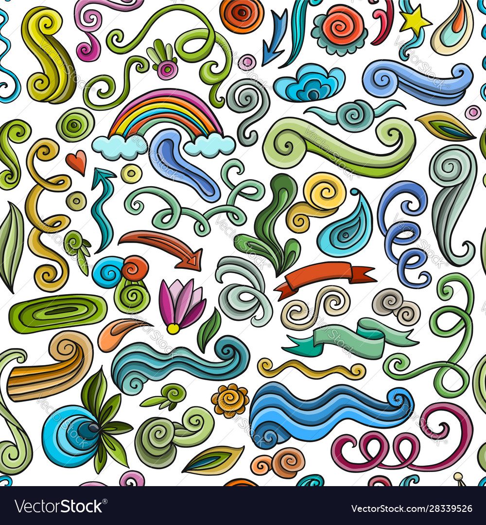 Swirl background seamless pattern for your design vector image Swirl background seamless pattern for your design