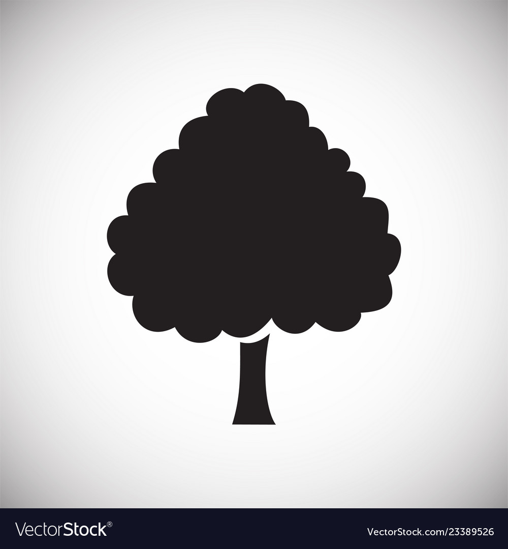 Tree icon on white background for graphic and web vector image Tree icon on white background for graphic and web