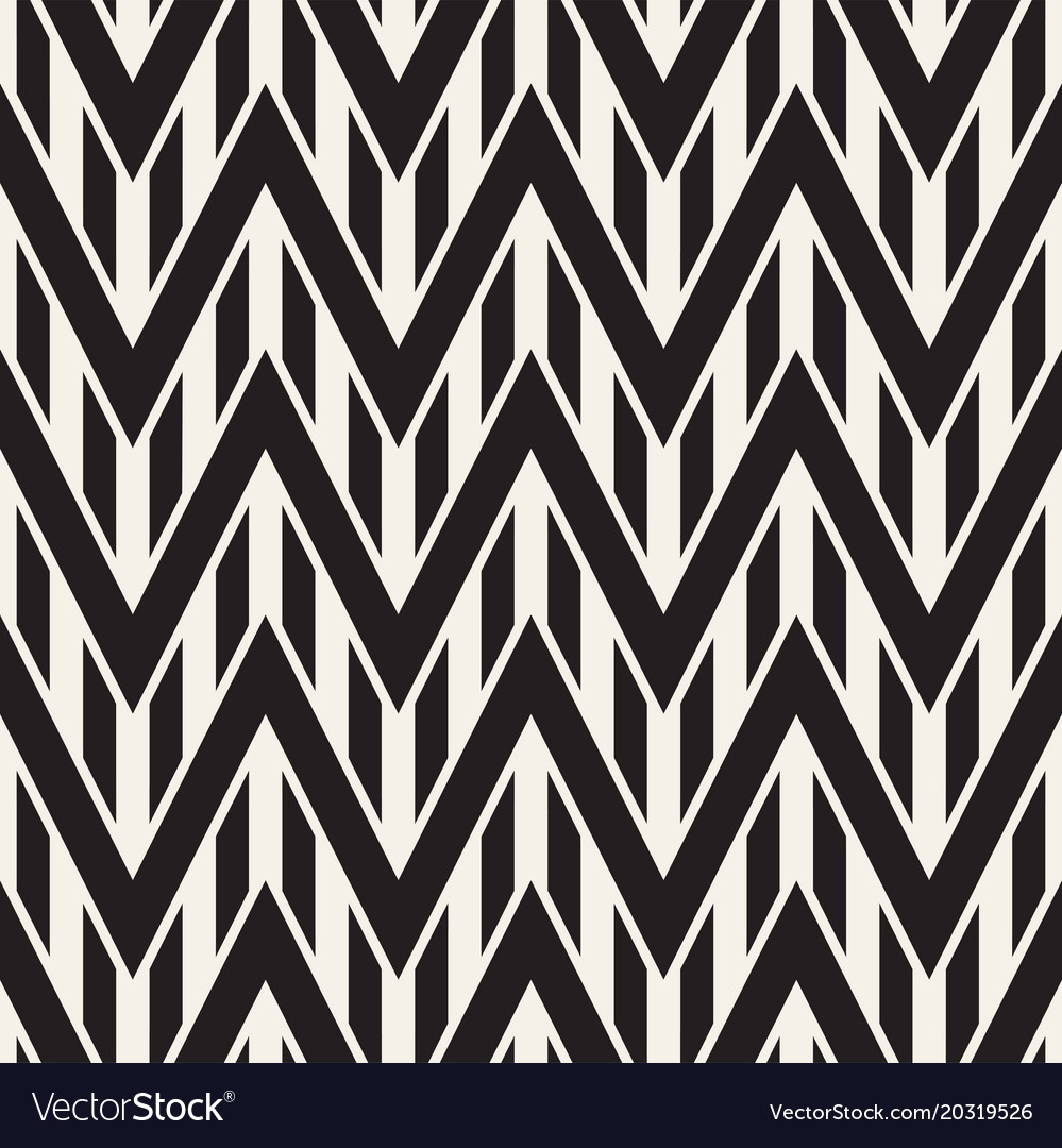 Zigzag Line Pattern - Monochrome