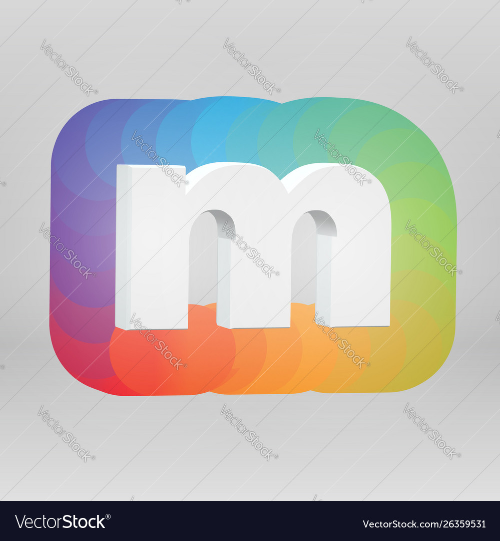 3d character from a fontset with colorful vector image 3d character from a fontset with colorful