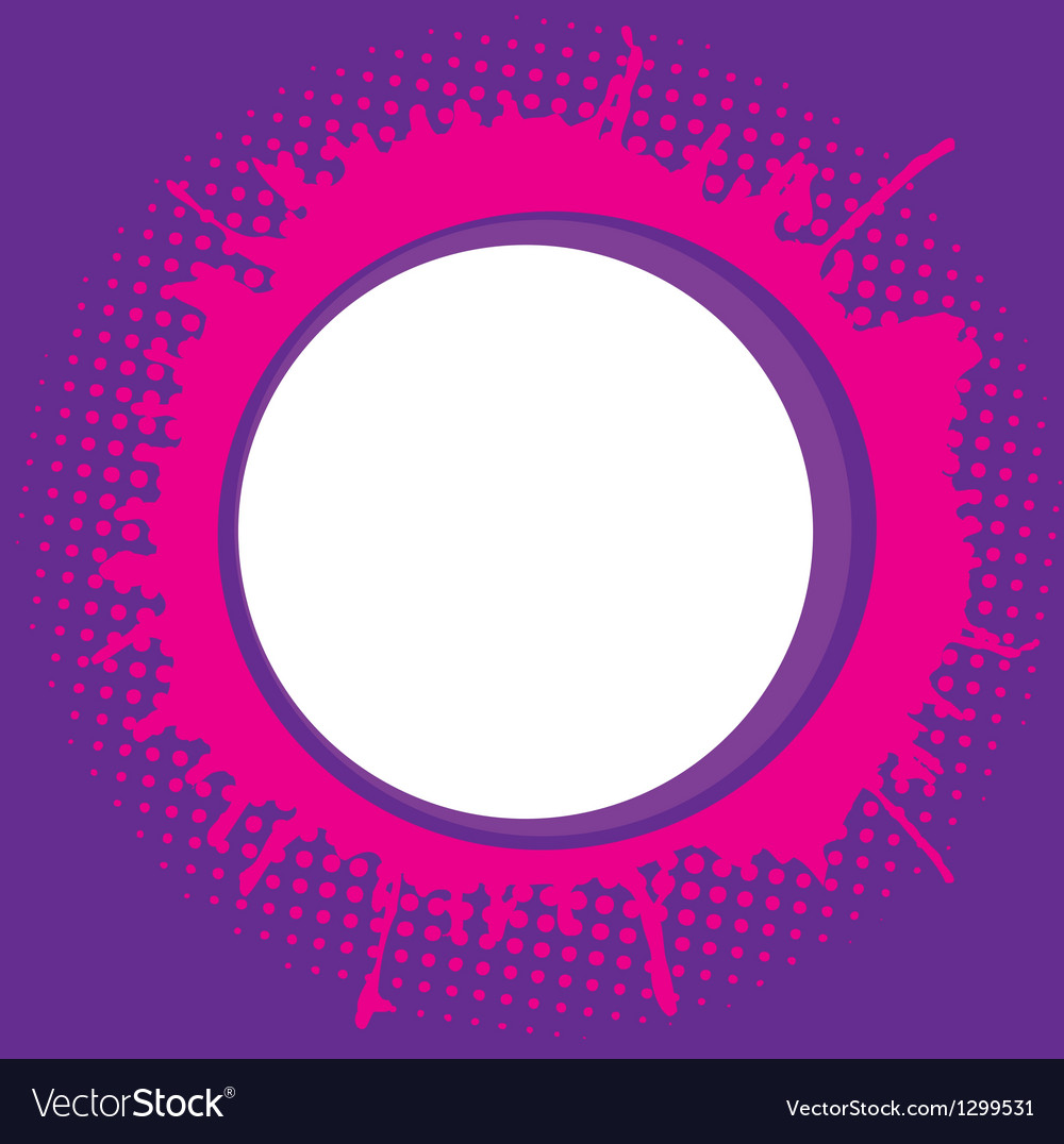 Abstract round frame with ink spots