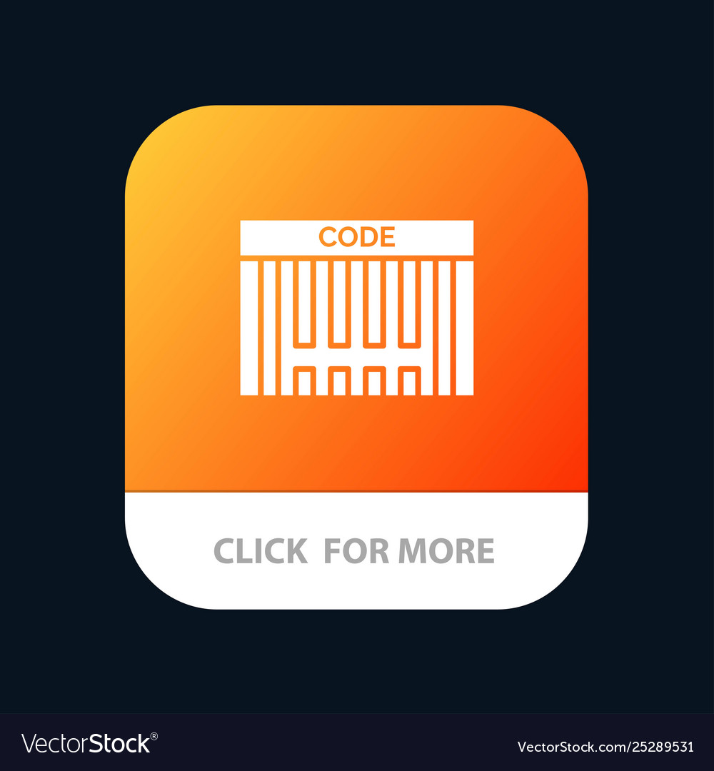 Bar barcode code shopping mobile app icon design