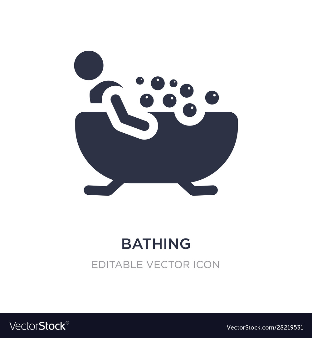 Bathing icon on white background simple element vector image Bathing icon on white background simple element