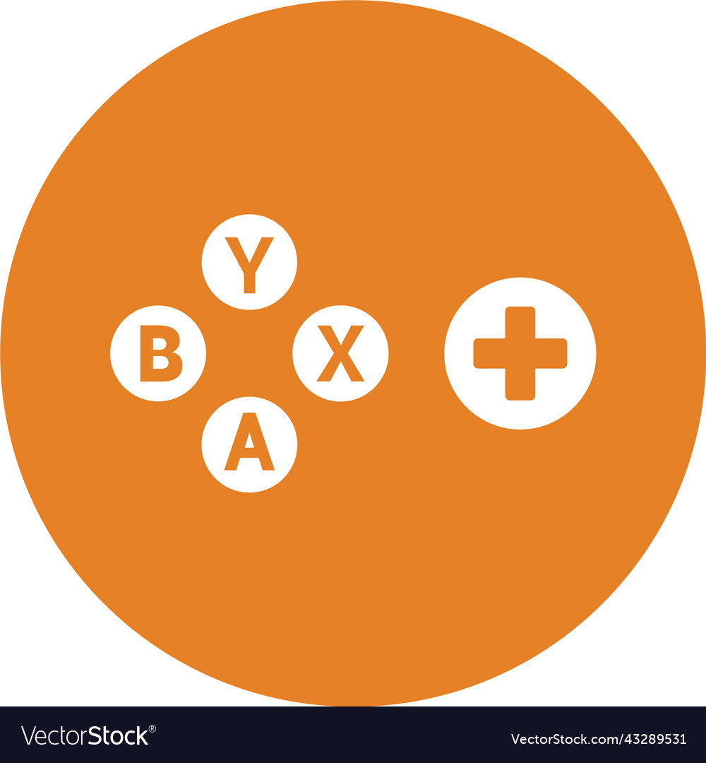 Button Controller Gamepad Symbol orange Farbe Design