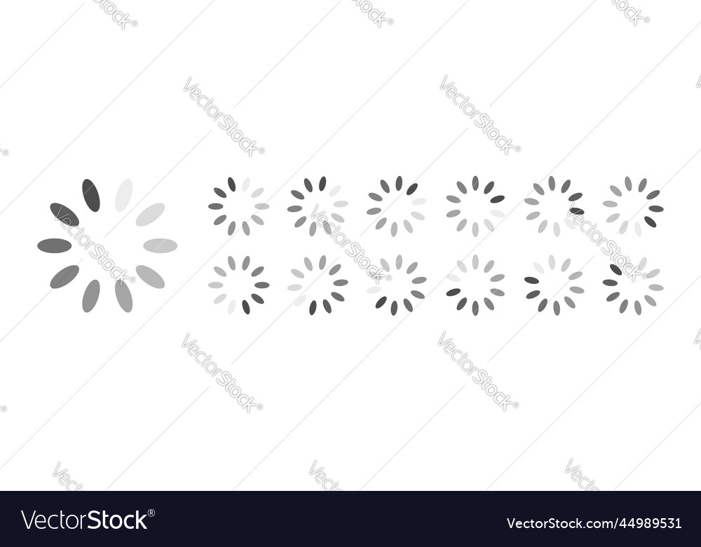 Circular Loading-Puffering-Symbole vector image Circular Loading-Puffering-Symbole