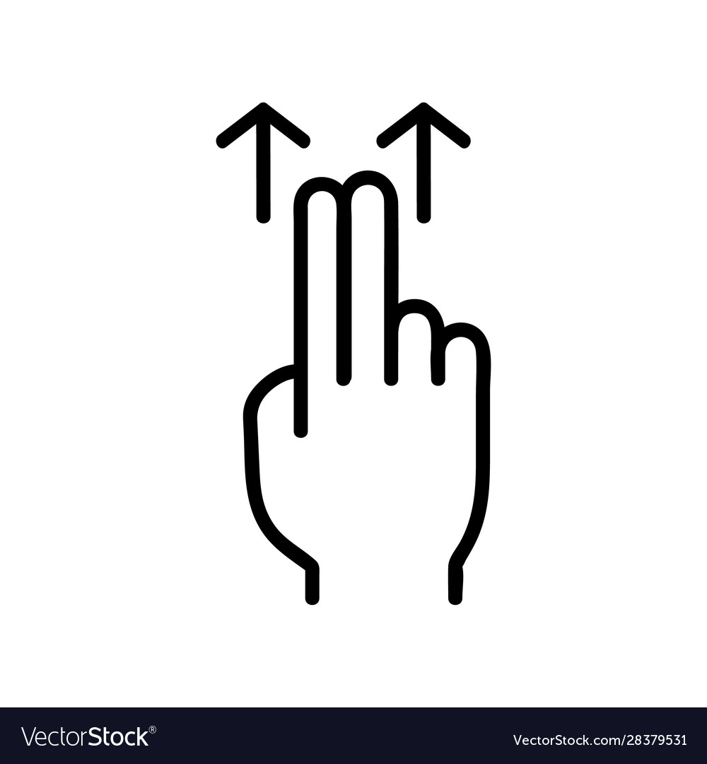 Control on touchscreen icon isolated vector image Control on touchscreen icon isolated