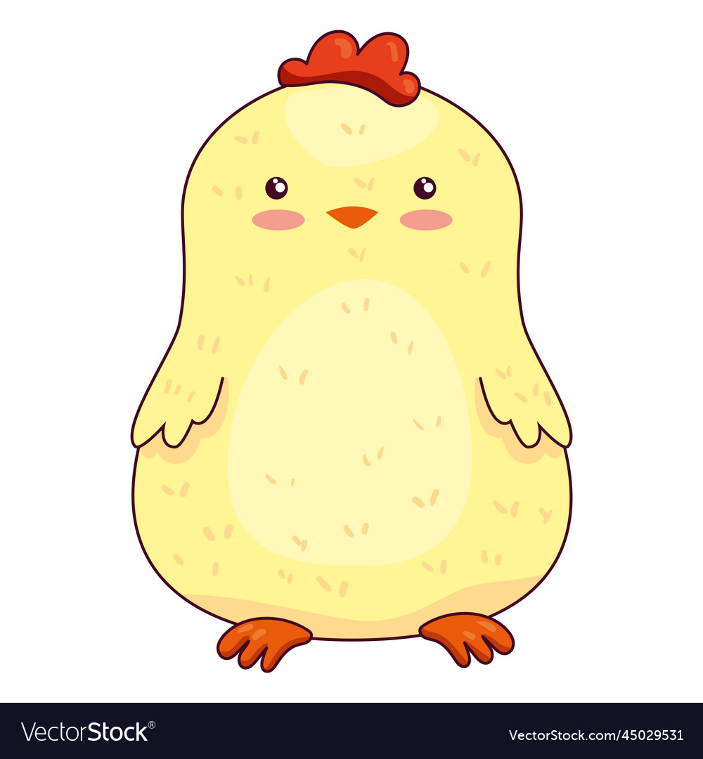 Cute chick kawaii animal