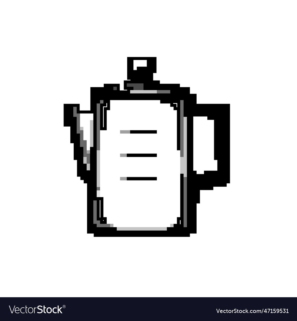 Drink percolator pot coffee game pixel art Vector Image Drink percolator pot coffee game pixel art