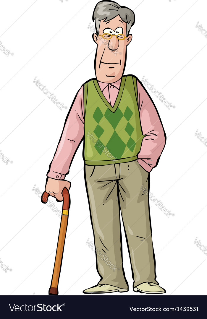 Elderly man Royalty Free Vector Image - VectorStock