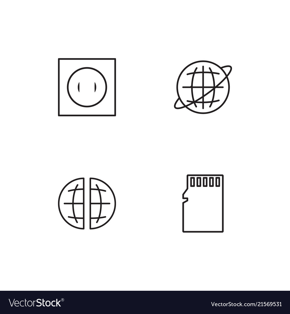 Electrical devices linear icons set simple