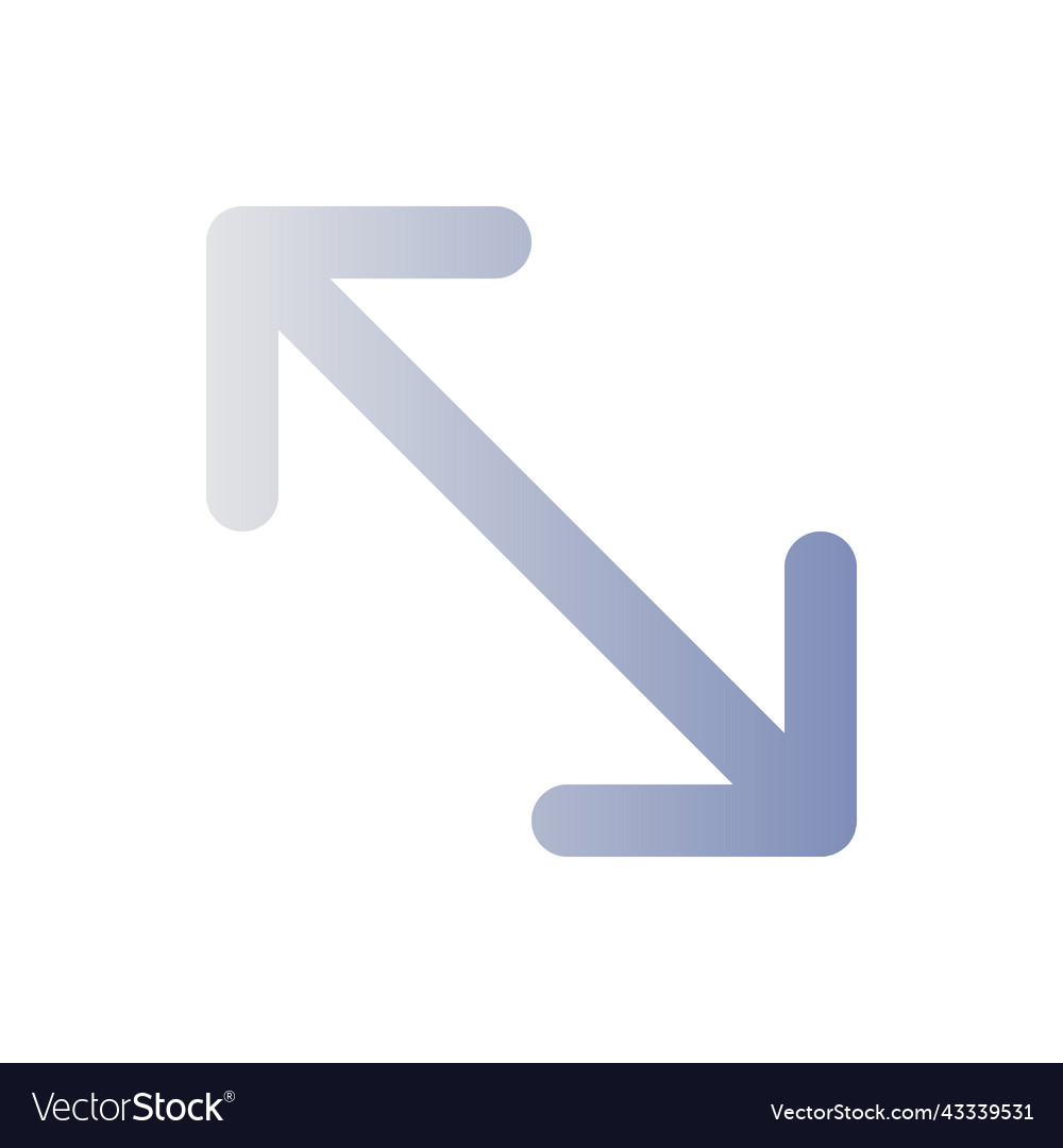Expand flat gradient color ui icon vector image Expand flat gradient color ui icon